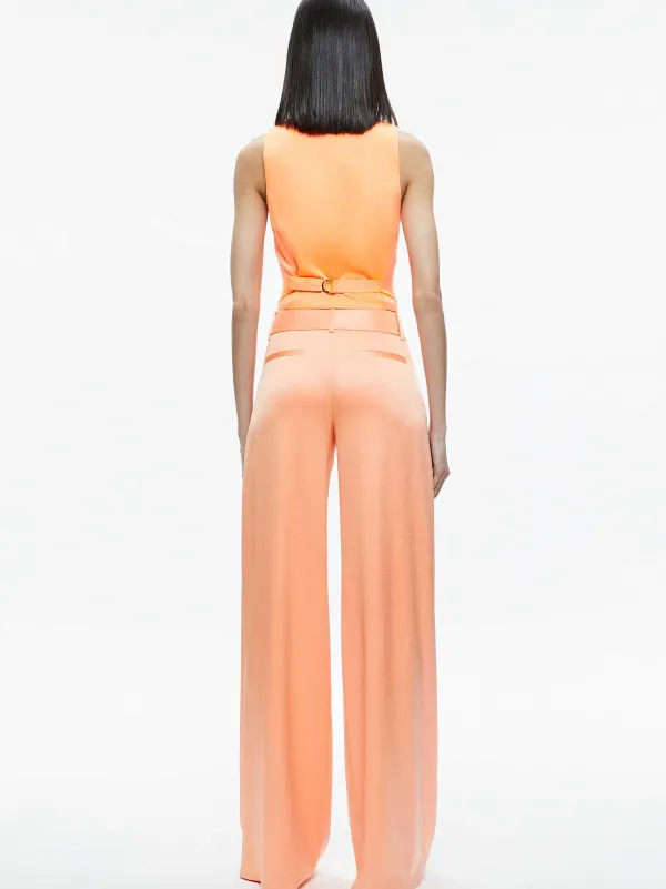 Alice and Olivia Amber Collared Vest-Women Tops