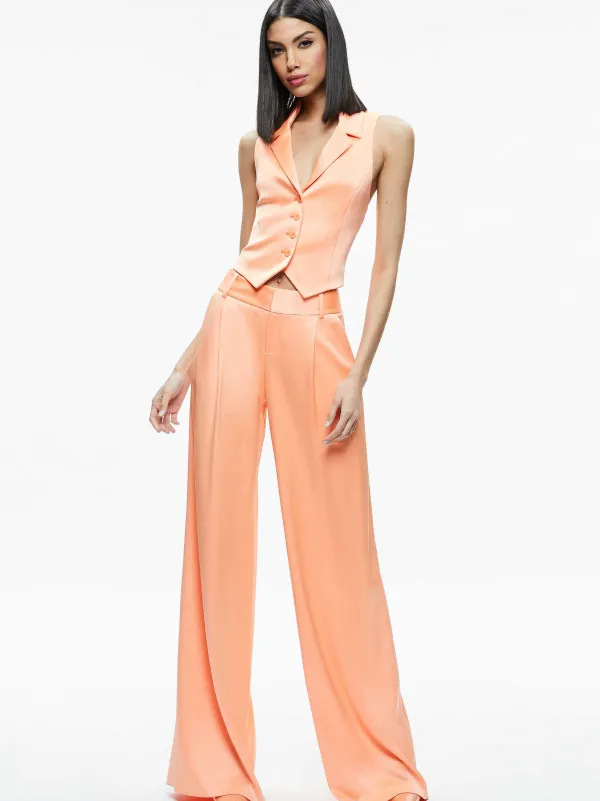 Alice and Olivia Amber Collared Vest-Women Tops