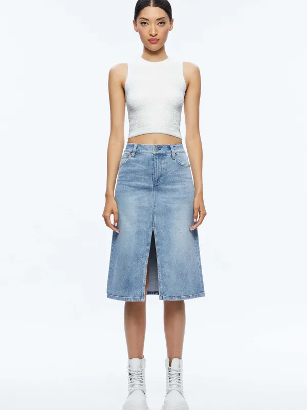 Alice and Olivia Amity Sleeveless Cropped Tank-Women Tops