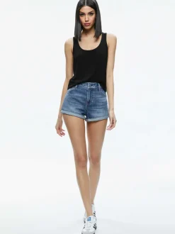 Alice and Olivia Avril Boxy Tank-Women Tops