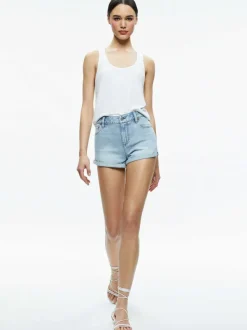 Alice and Olivia Avril Boxy Tank-Women Tops