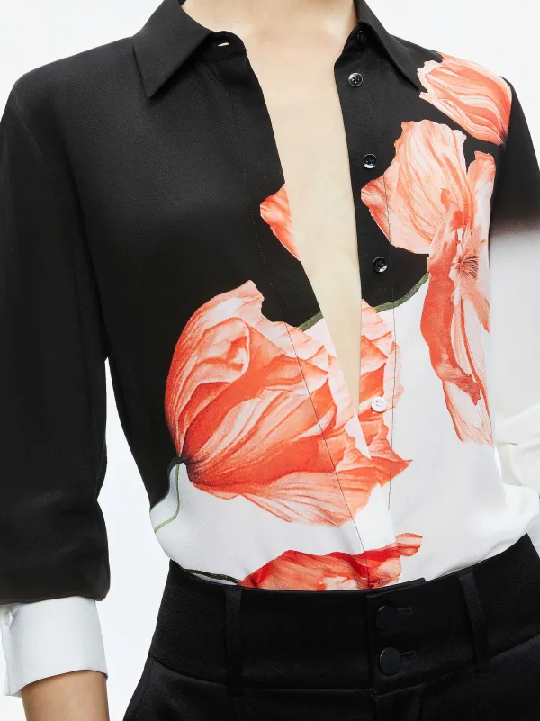 Alice and Olivia Brady Slim Button Down-Women Tops