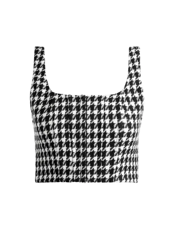 Alice and Olivia Breslin Corset Top + Donald Side Button Skirt-Women Matching Sets