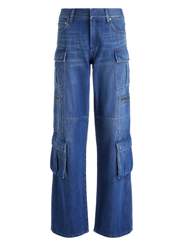 Alice and Olivia Cay Baggy Cargo Jeans-Women Pants