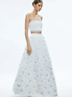 Alice and Olivia Ceresi Embellished Spaghetti Strap Top-Women Tops