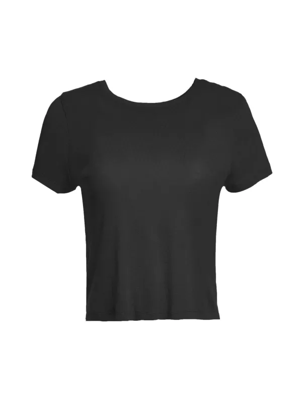 Alice and Olivia Cindy Classic Cropped Tee-Women Tops