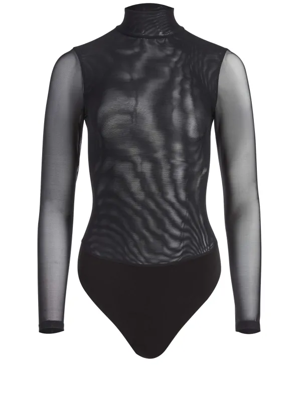 Alice and Olivia Clarinda Turtleneck Bodysuit-Women Tops