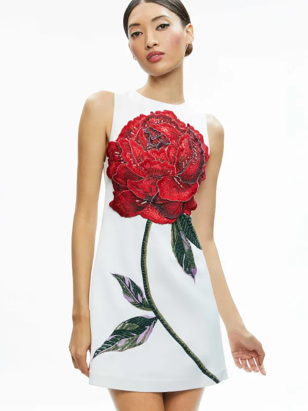 Alice and Olivia Clyde Embellished Shift Dress-Women Dresses