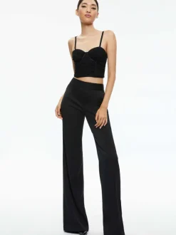 Alice and Olivia Damia Ruched Bustier Top-Women Tops