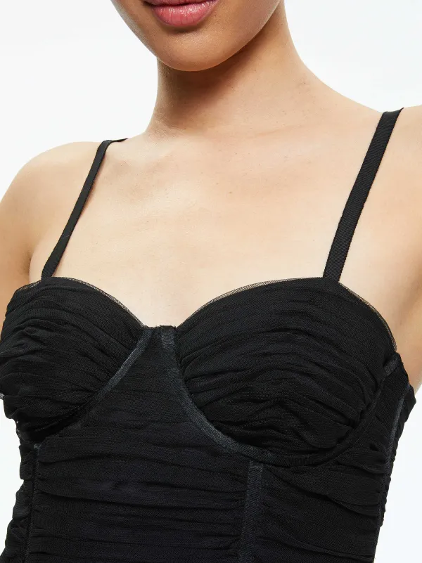 Alice and Olivia Damia Ruched Bustier Top-Women Tops