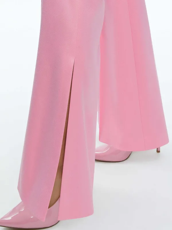 Alice and Olivia Danette High Rise Flare Slit Trouser-Women Pants