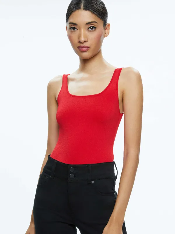 Alice and Olivia Daryn Full Length Sweater Tank-Women Tops