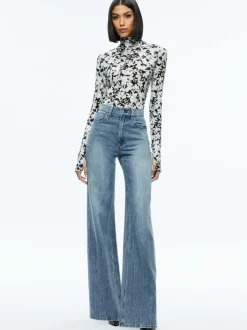 Alice and Olivia Delaina Turtleneck Top-Women Tops