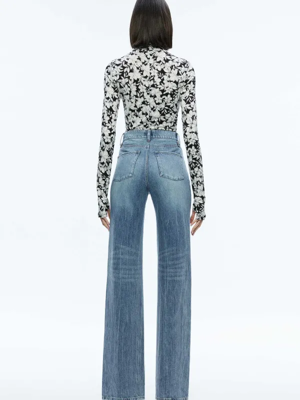 Alice and Olivia Delaina Turtleneck Top-Women Tops