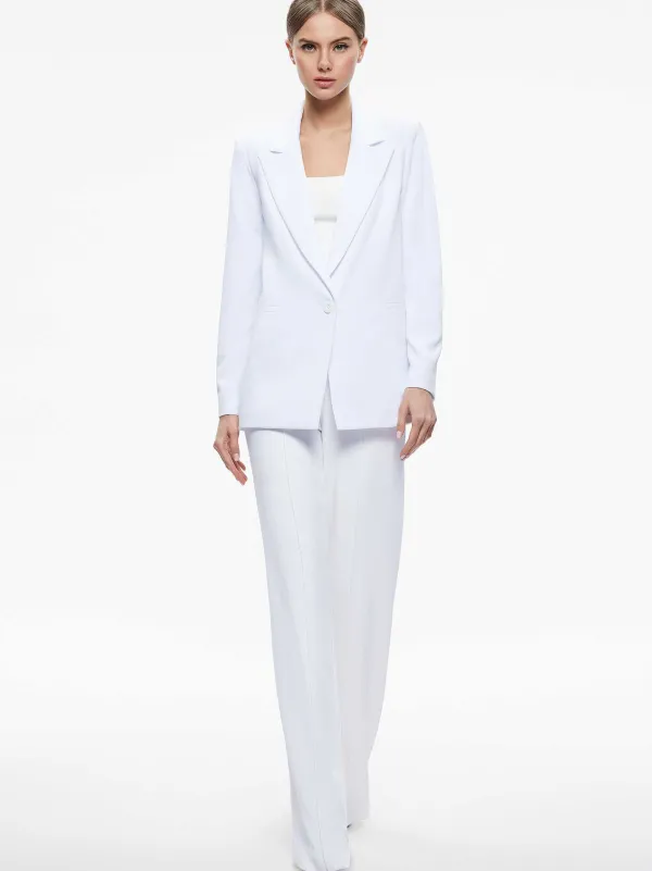 Alice and Olivia Denny Notch Collar Boyfriend Blazer-Women Jackets + Coats