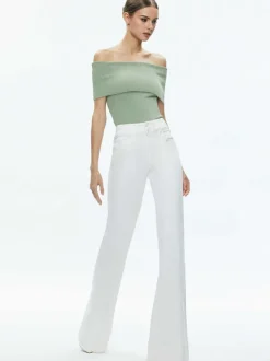 Alice and Olivia Dolan Foldover Sleeveless Pullover-Women Tops