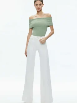 Alice and Olivia Dolan Foldover Sleeveless Pullover-Women Tops