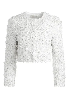 Alice and Olivia Domenica Embellished Mini Gown + Lorna Embellished Cropped Jacket-Women Matching Sets