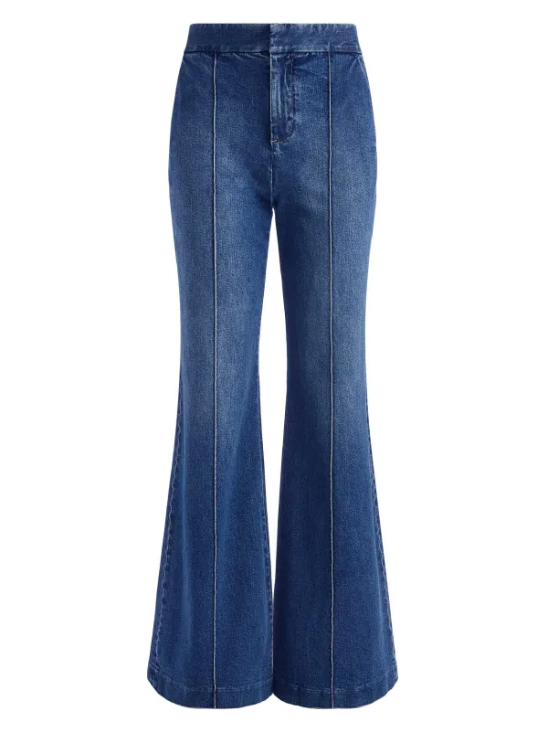 Alice and Olivia Dylan High Waisted Wide Leg Jean-Women Pants
