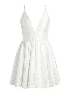 Alice and Olivia Ellamae Deep V-Neck Dress-Women Dresses