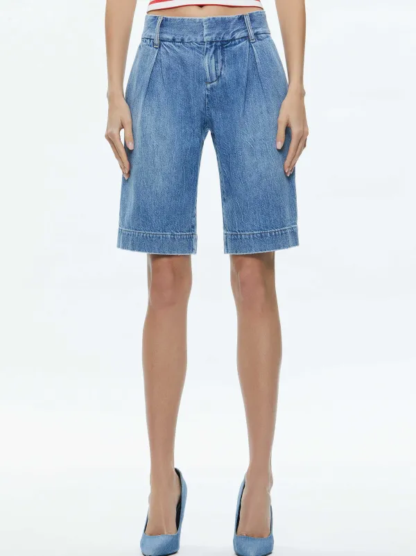 Alice and Olivia Eric Low Rise Bermuda Short-Women Pants