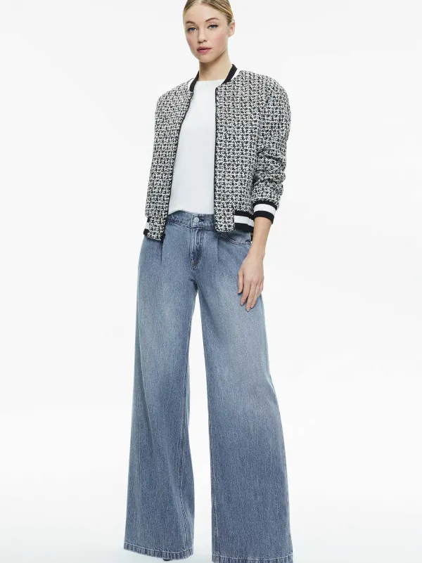 Alice and Olivia Felisa Varsity Bomber Jacket-Women Jackets + Coats