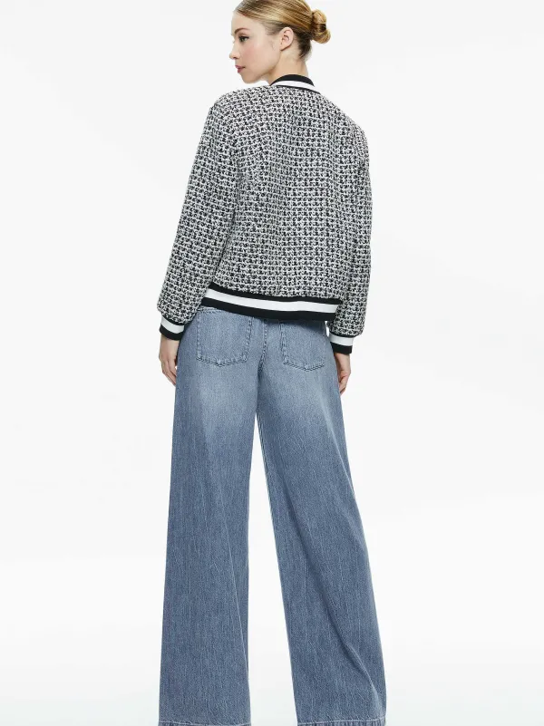 Alice and Olivia Felisa Varsity Bomber Jacket-Women Jackets + Coats
