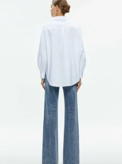 Alice and Olivia Finely High-Low Blouse-Women Tops