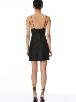 Alice and Olivia Harmony Mini Slip Dress-Women Dresses