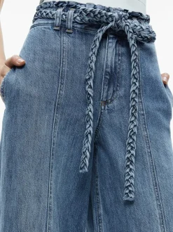 Alice and Olivia Harriet Wide Leg High Rise Paperbag Jean-Women Pants