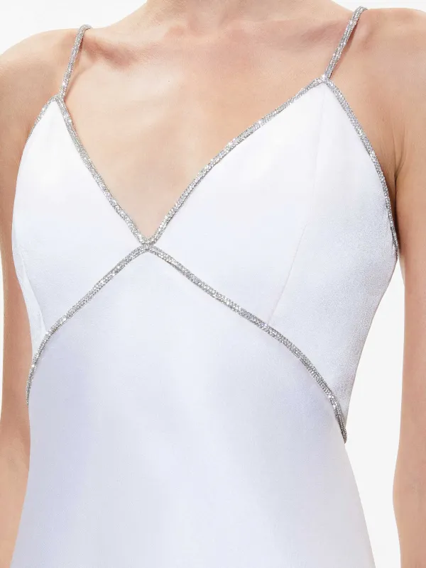Alice and Olivia Julienne Embellished V-Neck Mini Dress-Women Dresses