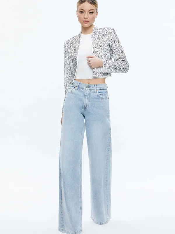Alice and Olivia Kalia Embellished Open Front Jacket-Women Jackets + Coats