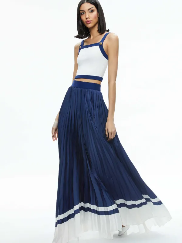Alice and Olivia Katz Maxi Pleated Skirt-Women Skirts