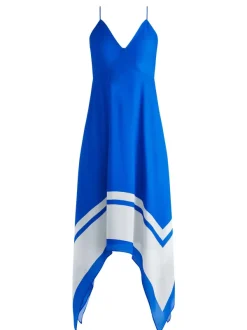 Alice and Olivia Kayson V-Neck Handkerchief Hem Dress-Women Dresses