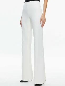 Alice and Olivia Lara Side Slit Pant-Women Pants