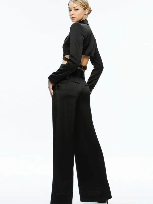 Alice and Olivia Leone Cropped Wrap Blazer-Women Tops
