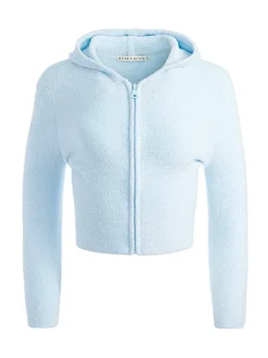 Alice and Olivia Lidell Cropped Zip Up Hoodie + Amity Sleeveless Cropped Tank-Women Matching Sets