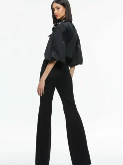 Alice and Olivia Lou Bow Button Down-Women Tops