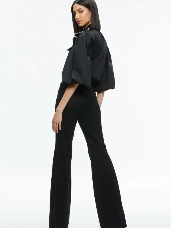 Alice and Olivia Lou Bow Button Down-Women Tops