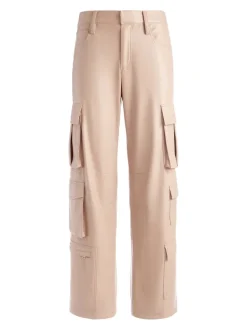 Alice and Olivia Luis Vegan Leather Cargo Pant-Women Pants