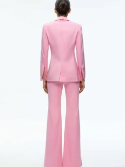 Alice and Olivia Macey Notch Collar Fitted Blazer-Women Jackets + Coats