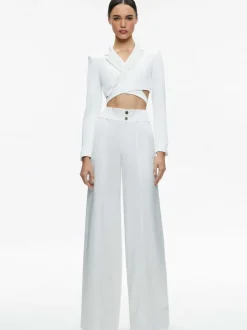 Alice and Olivia Mame High Rise Wide Leg Pant-Women Pants