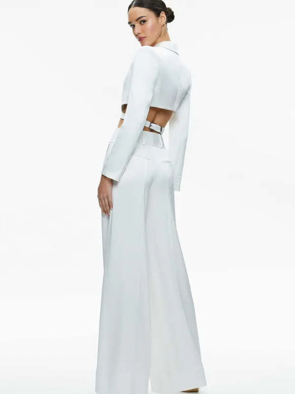 Alice and Olivia Mame High Rise Wide Leg Pant-Women Pants