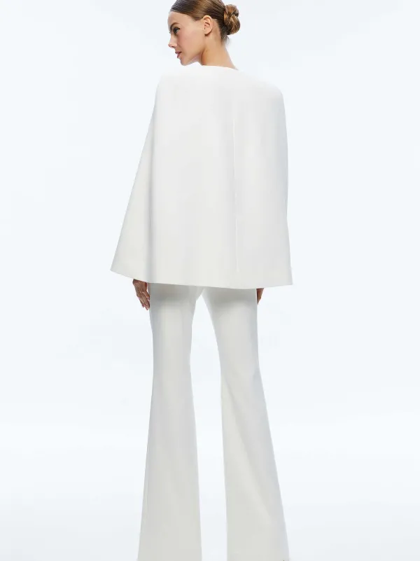Alice and Olivia Marica Square Neck Cape Top-Women Tops