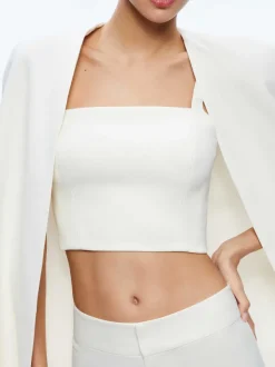 Alice and Olivia Marica Square Neck Cape Top-Women Tops