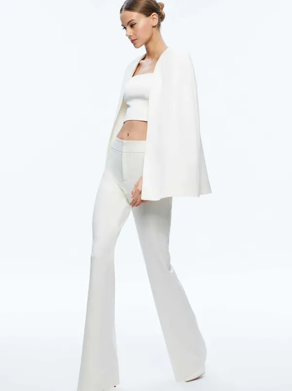 Alice and Olivia Marica Square Neck Cape Top-Women Tops