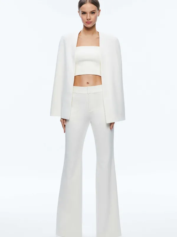 Alice and Olivia Marica Square Neck Cape Top-Women Tops