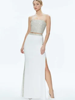 Alice and Olivia Marilynn Embellished Maxi Skirt-Women Skirts