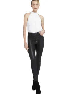 Alice and Olivia Maris Halter Neck Gathered Top-Women Tops