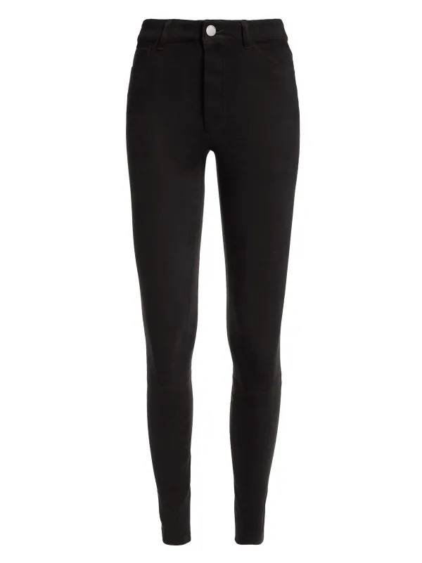 Alice and Olivia Mikah Single Button Suede Pant-Women Pants